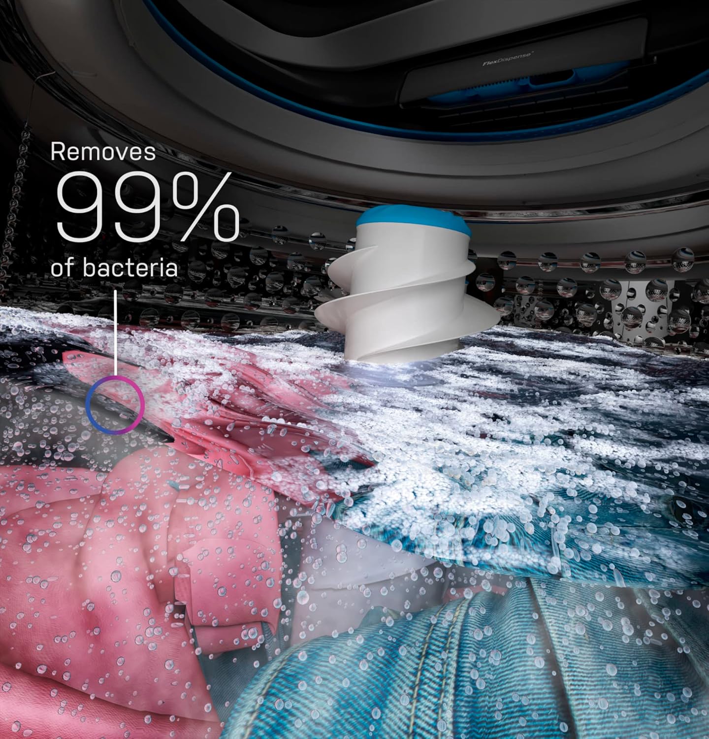 GE Profile PTW605BSRWS 4.9 Cu. Ft. White Washer with Smarter Wash Technology and FlexDispense