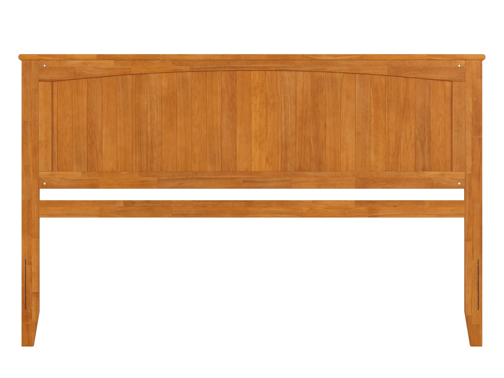 AFI Nantucket King Solid Wood Panel Headboard with Attachable Charger, Light Toffee