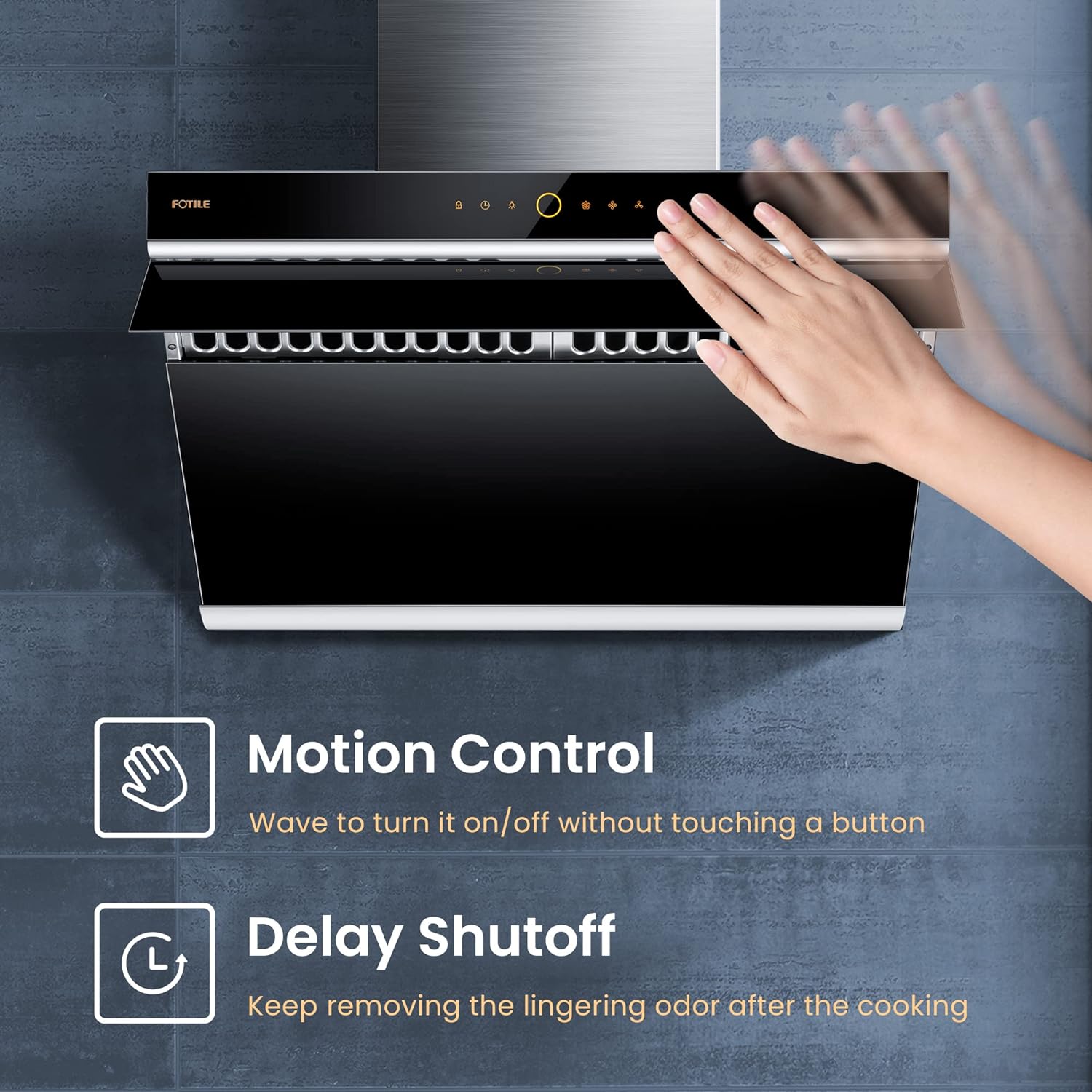 FOTILE JQG7505 30” Under-Cabinet or Wall-Mount Range Hood | Dual DC-Motor | Slant Vent Design & ChefCubii 4-in-1 Countertop Convection Steam Combi Oven Air Fryer Dehydrator