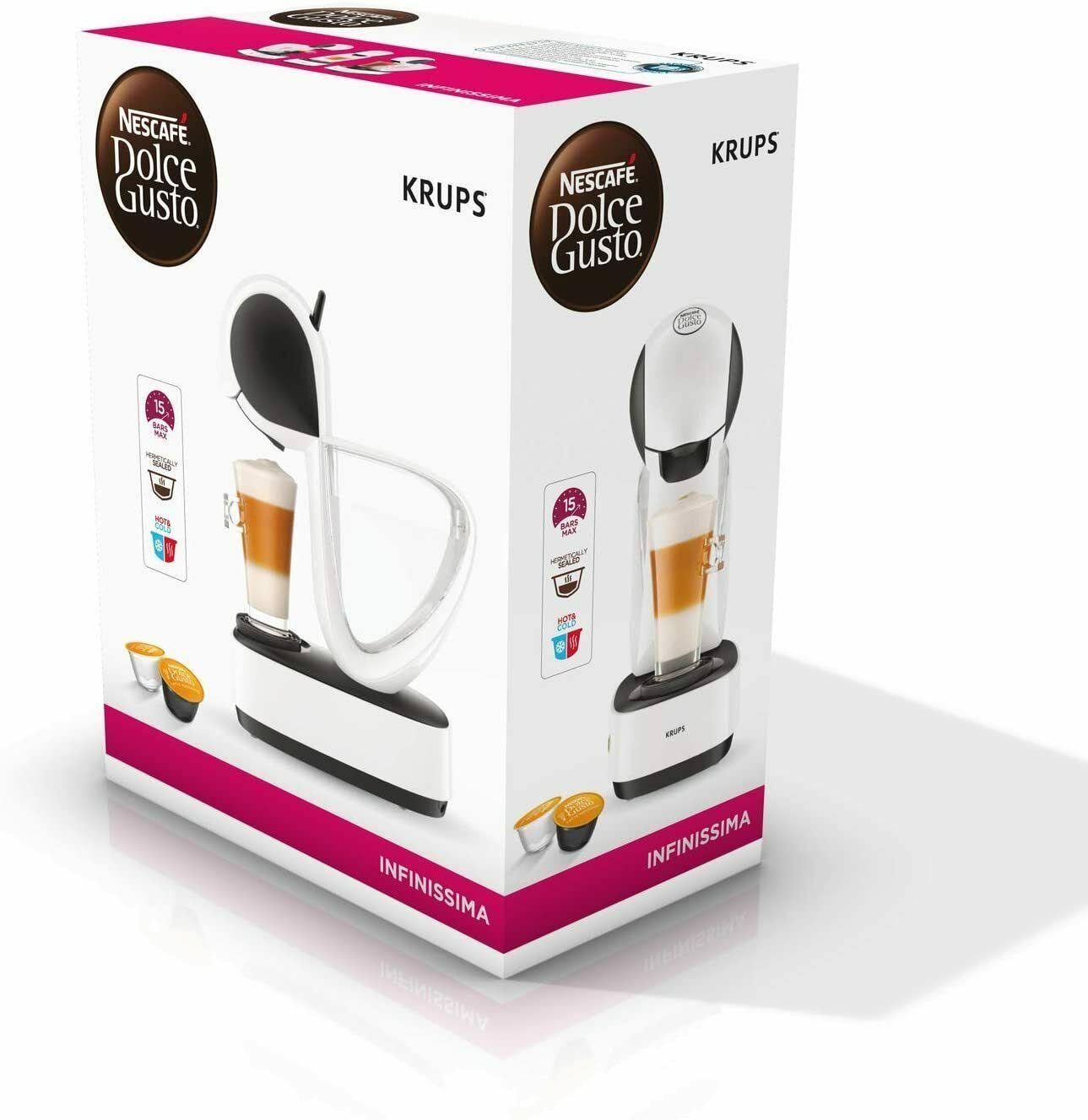 Krups Infinissima Coffee Maker Coffee Nescaf Dolce Gusto Brewer Colour White