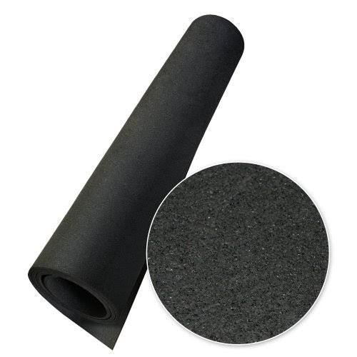 Rubber Cal Recycled Floor Mat, Black, 1/4-Inch x 4 x 8-Feet