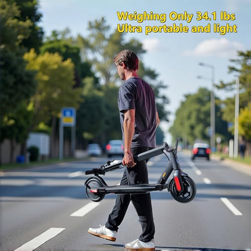 Caroma Electric Scooter, 750/500/350W Motor & 25/20 MPH Speed, Fast Adjustable Electric Scooter for Adults Max 25/20 Miles, Foldable Commuting E-Scooter w. Dual Braking System & Cruise Control