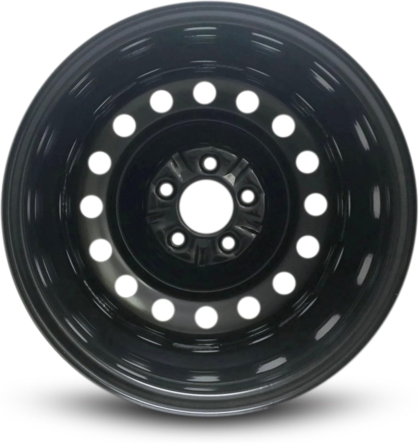 Road Ready Car Wheel For 2006-2010 Hyundai Sonata 16 Inch 5 Lug Black Steel Rim Fits R16 Tire - Exact OEM Replacement - Full-Size Spare