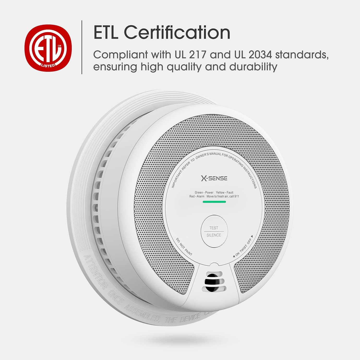 X-Sense Wireless Interconnected Combination Smoke and Carbon Monoxide Detector, 10-Year Battery Powered Fire and CO Alarm, SC06-W, Pack of 3