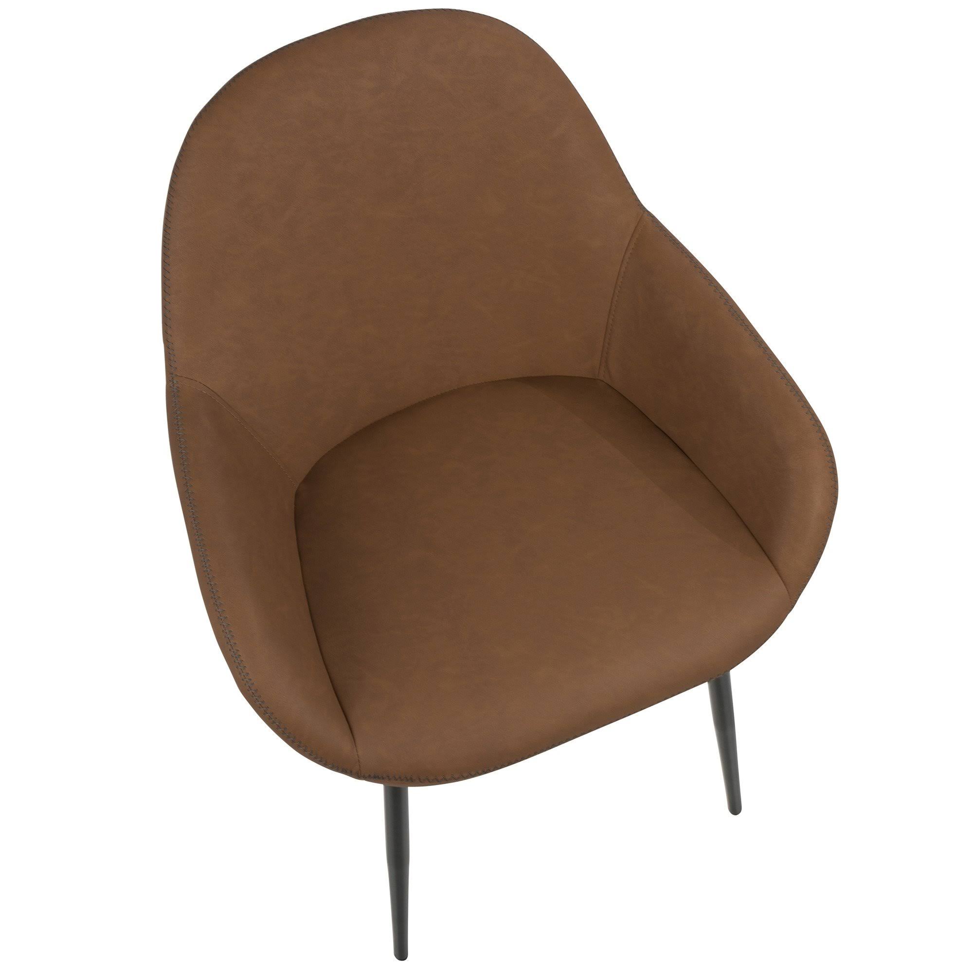LumiSource Clubhouse Dining Chair in Grey/Black (Set of 2)