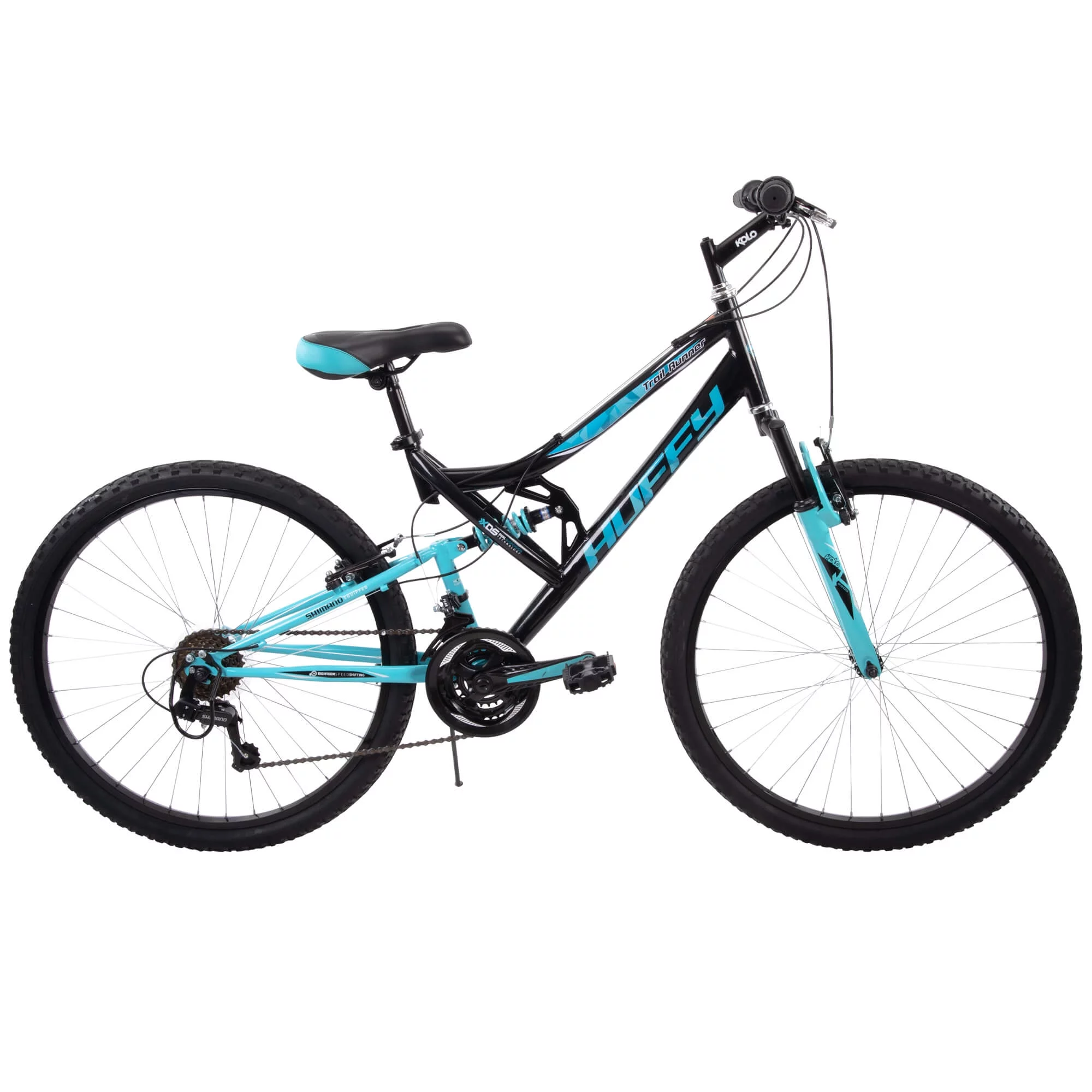 Huffy 26 Trail Runner Women's Full Suspension Mountain Bike, Ages 12+ Years,  Black