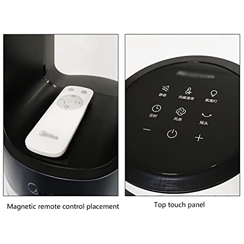 WYH Oscillating 90° Tower Quiet DC Motor Stand Floor Fan 12 Speed Setting Pedestal Remote Control Quiet Bladeless Floor Fan for Bedroom