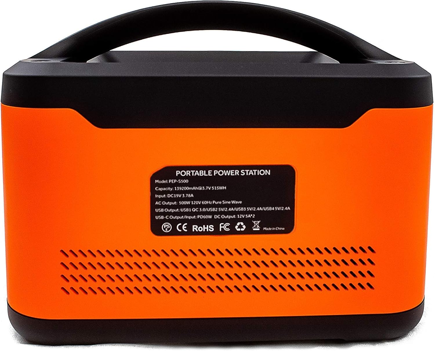 KYNG 515Wh Portable Power Station Solar Generator Pure Sine Wave Lithium Battery, Solar Panel Charge Connection, Emergency Power Supply, LED Screen, CPAP, Camping, RV Generator