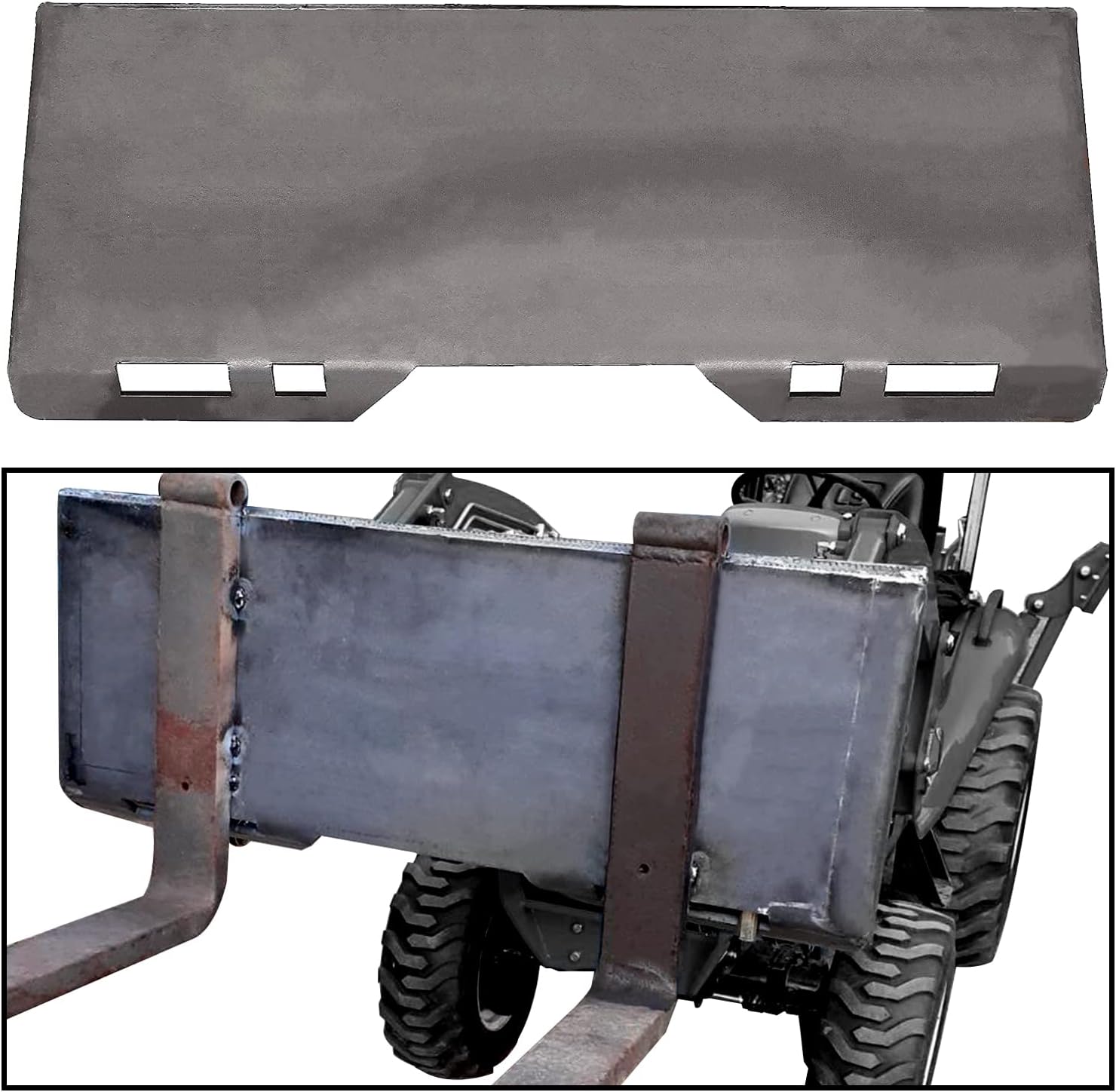New 1/2 Steel Quick Tach Attachment Mount Plate Skid Steer Loader Bobcat Kubota.with One Year Warranty.