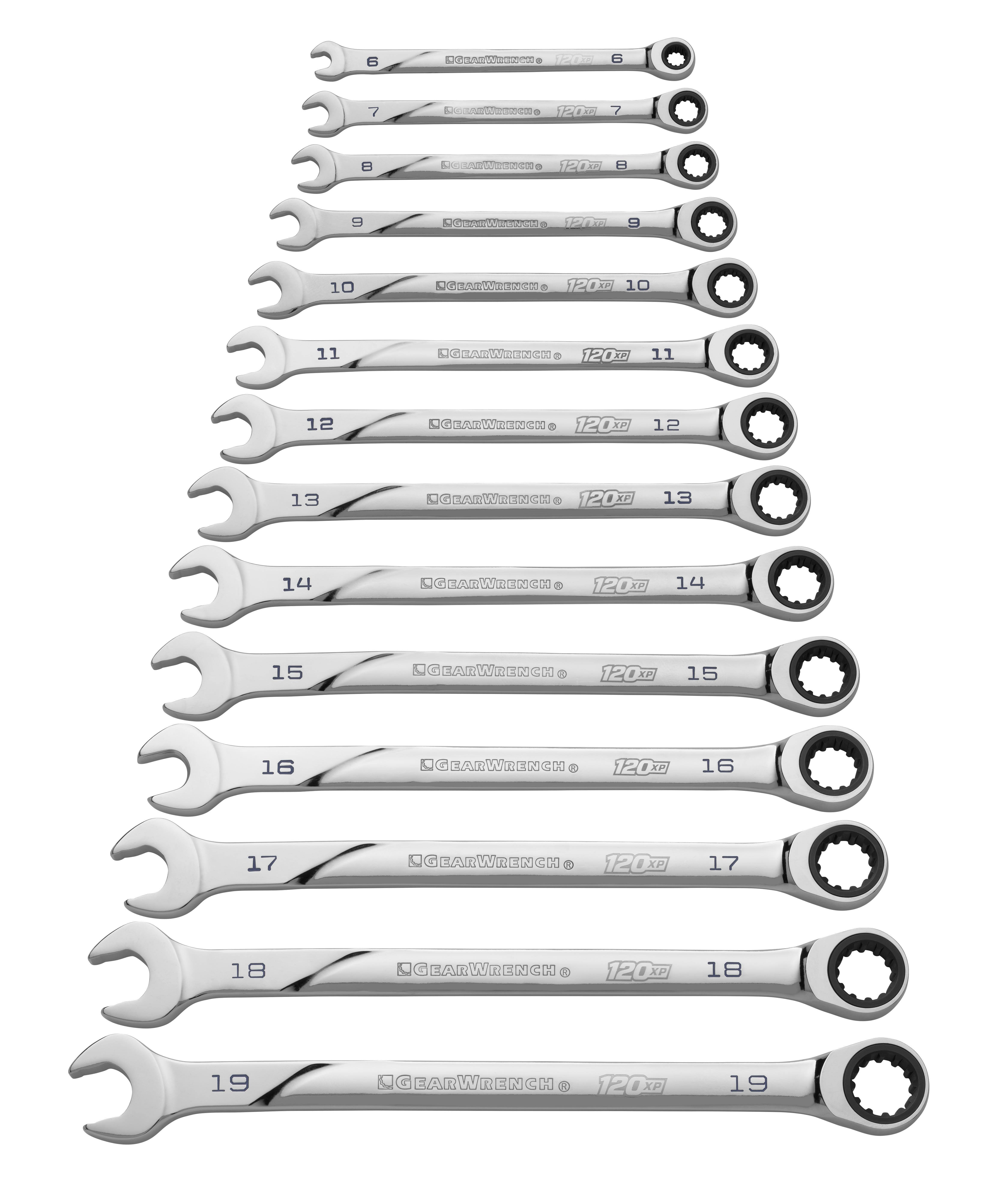 GearWrench 120XP Universal Spline XL Ratcheting Combination Metric Wrench Set (14-Piece)