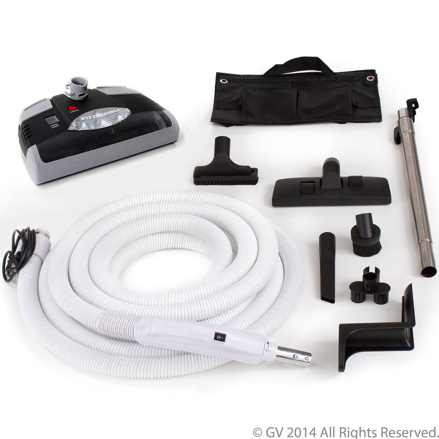 GV 35-Foot Central Vacuum Kit with Power Head and Tools