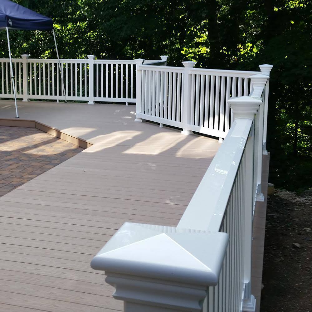 Weatherables Vanderbilt 3 ft. H x 8 ft. W White Vinyl Railing Kit