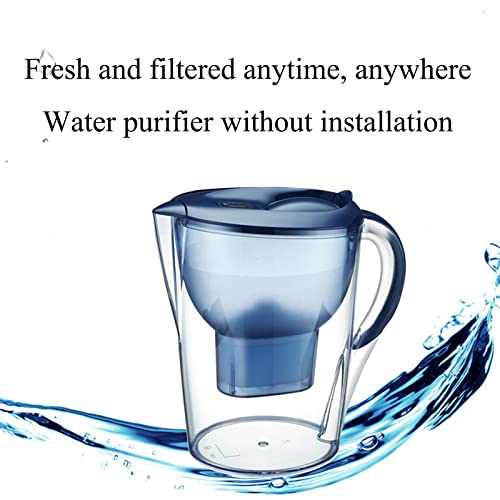 Fridge Door Water Filter Jug, 2.7 litres Water Filter Jug Combo, 3 Advanced Filter, Reduction Microplastics, Chlorine, Limescale Impurities, Cartridges Water Cooler