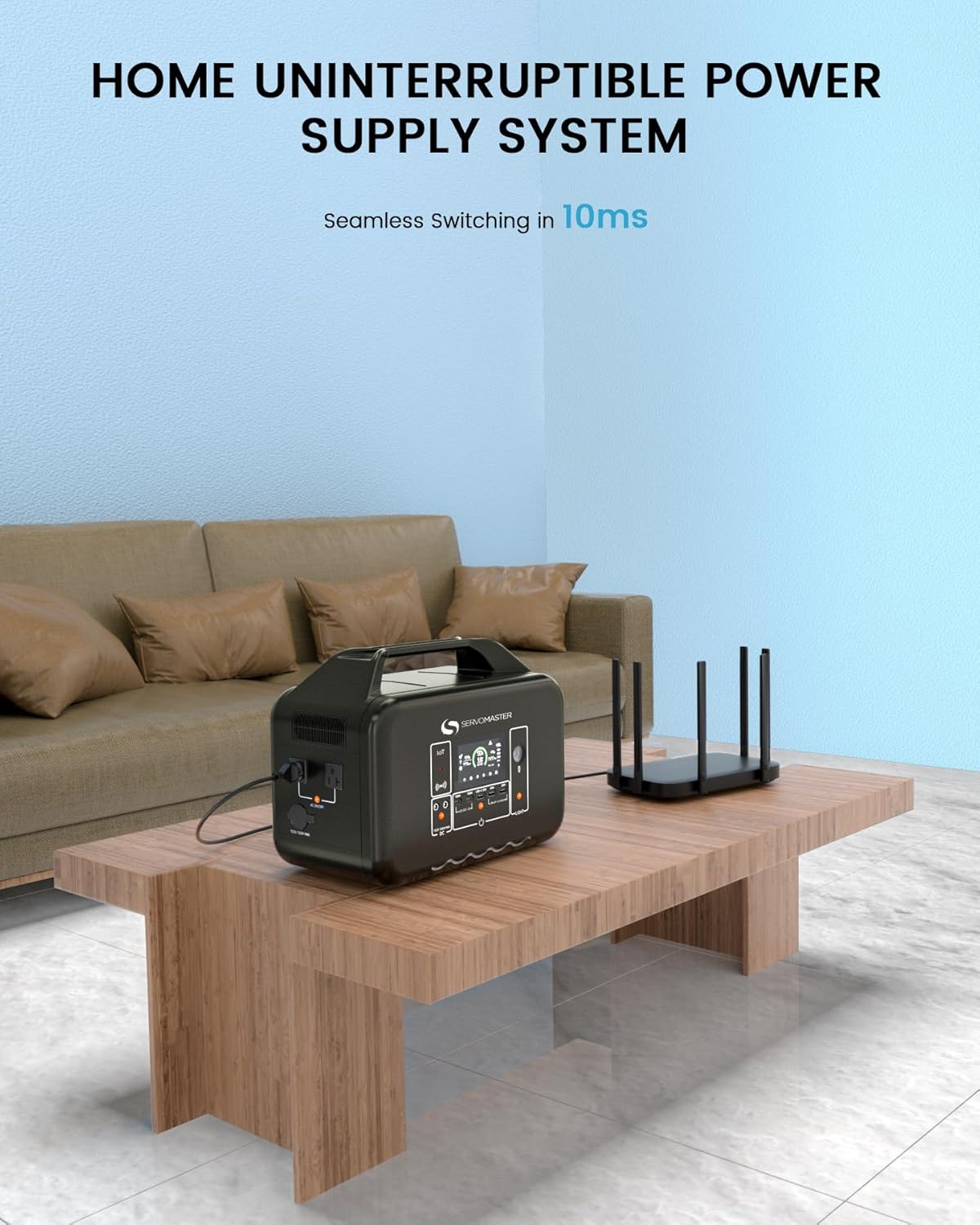 Portable Power Station, 1008Wh LiFePO4 Battey, 800W 1.5 Hours Fast Charging, 2000W Peak Output, APP Control, Pure Sine Wave AC Outlet Backup Solar Generator for Outdoor Camping RV Home Use
