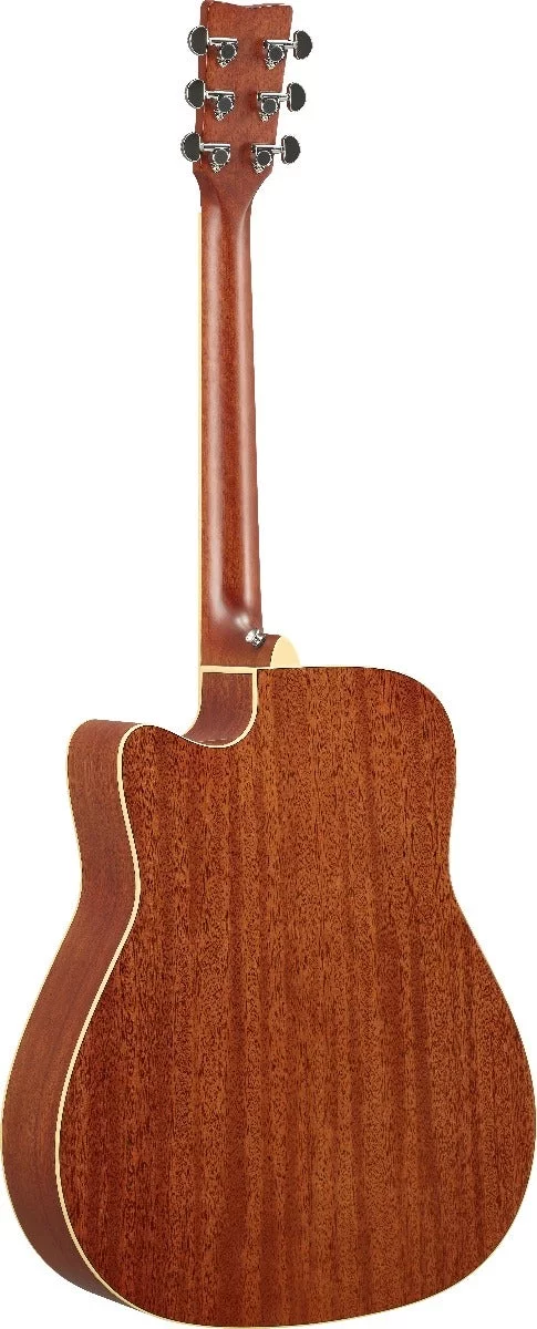 Yamaha FGC-TA TransAcoustic Dreadnought Cutaway Acoustic-Electric Guitar Brown Sunburst - Curated Treasures Market