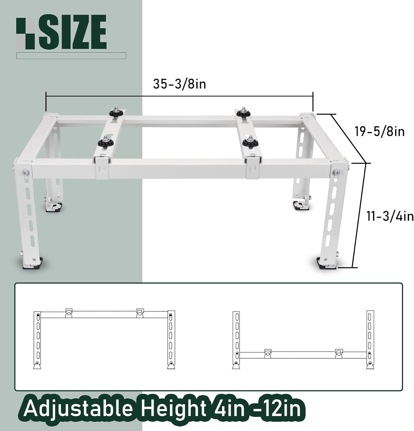 Ground Stand for Mini Split Air Conditioners Heat Pump System, Heavy Duty Condenser Stand, Ductless Mini Split Bracket for 9,000-24,000 BTU