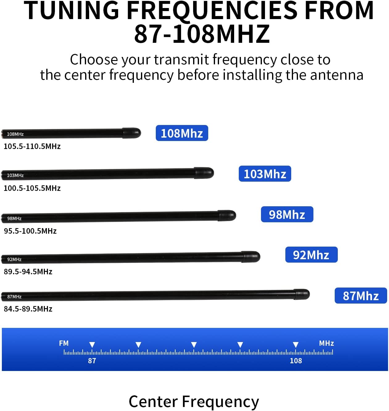 FMUSER FM Transmitter Antenna Outdoor, 1/4 Wave Professional GP Antenna for 87-108mhz 0.5w-100w FM Broadcast Transmitter, Waterproof FM Antenna with 8M TNC/BNC Cable