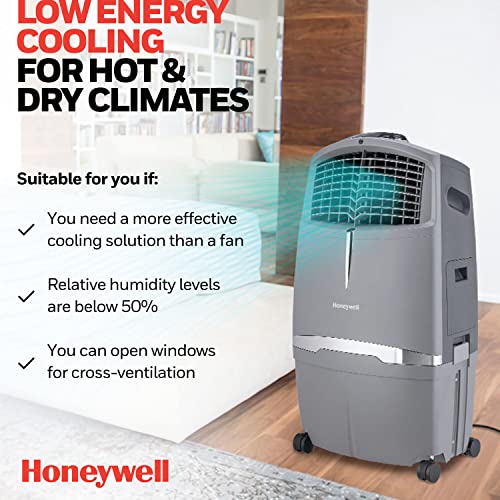 Honeywell 525 CFM Indoor Portable Evaporative Cooler with Fan & Humidifier
