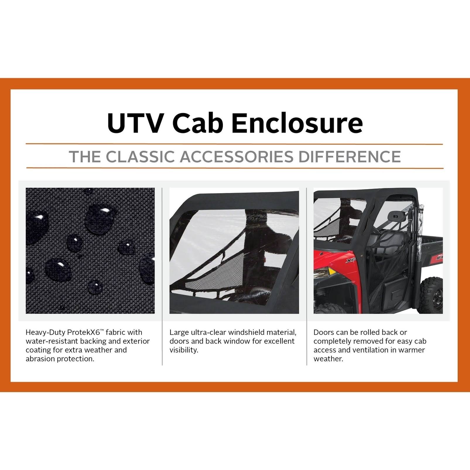 Classic Accessories QuadGear UTV Cab Enclosure, Black