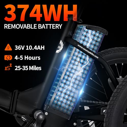 Electric Tricycle 20" 3 Wheels Electric Trike for Adults Women Men | Folding, Electric Bicycle Bikes, 350W, Step-Thru, Etrike, 374WH, Removable Battery, Large Basket
