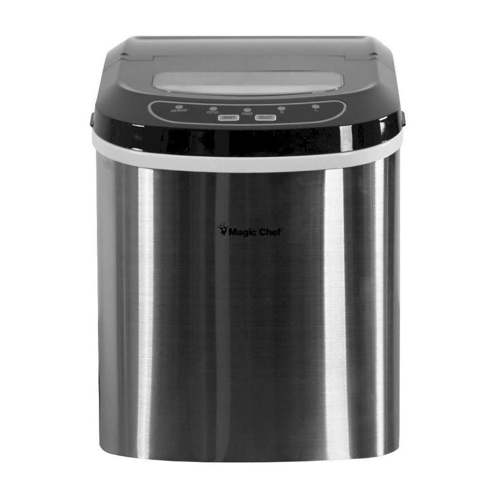 Magic Chef 27 lb. Portable Countertop Ice Maker in Stainless Steel