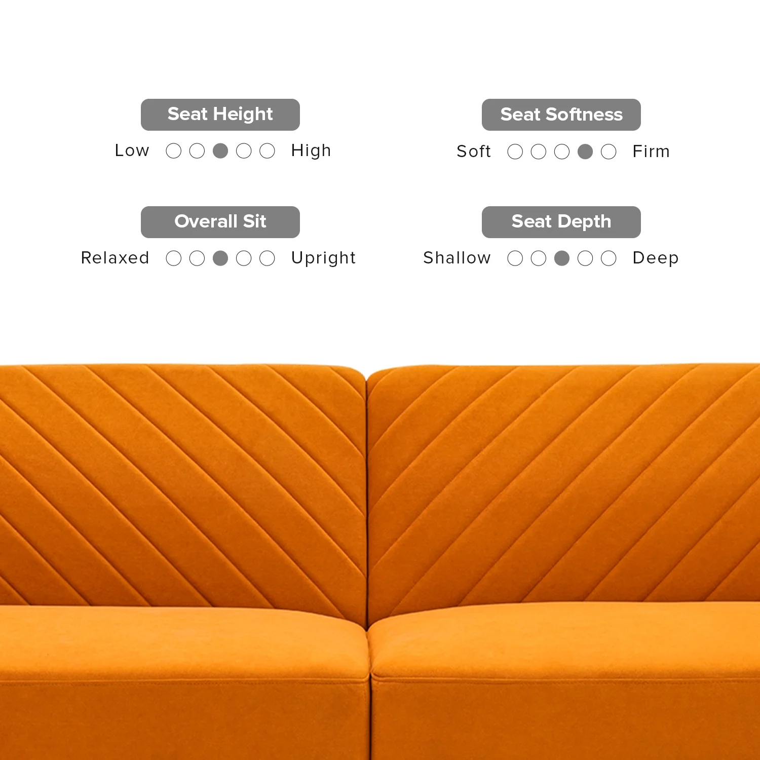 Mopio Chloe Futon Sofa Bed Convertible Sleeper Sofa with Tapered Legs Apricot Velvet