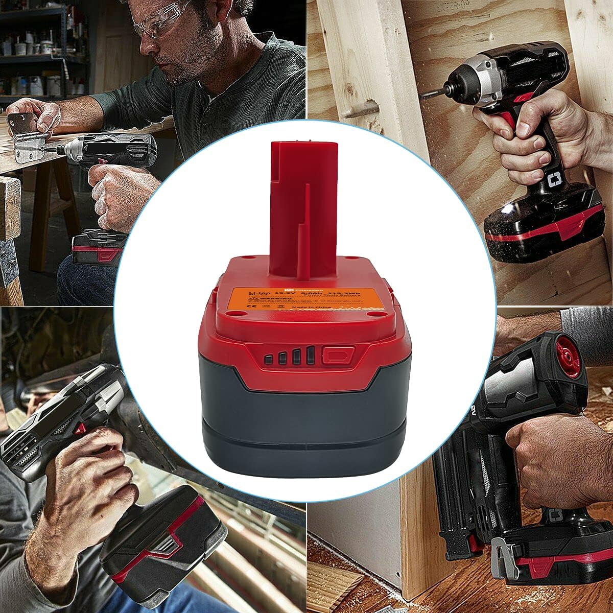 PDstation 2-Packs C3 19.2V 6000mAh Replacement Battery Compatible with Craftsman C3 Cordless Tools Pack of 2