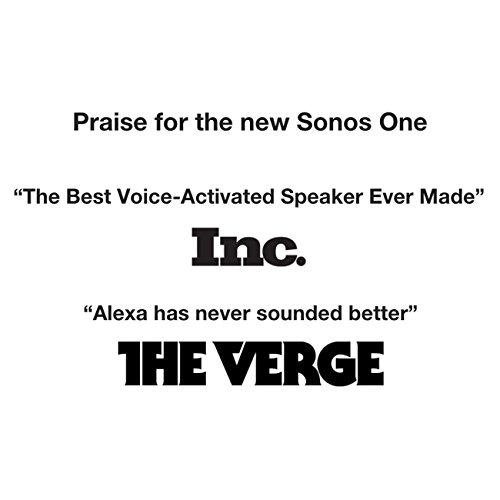 Two Room Set with all-new Sonos One - Smart Speaker with Alexa voice control built-In. Compact size with incredible sound for any room. (Black)