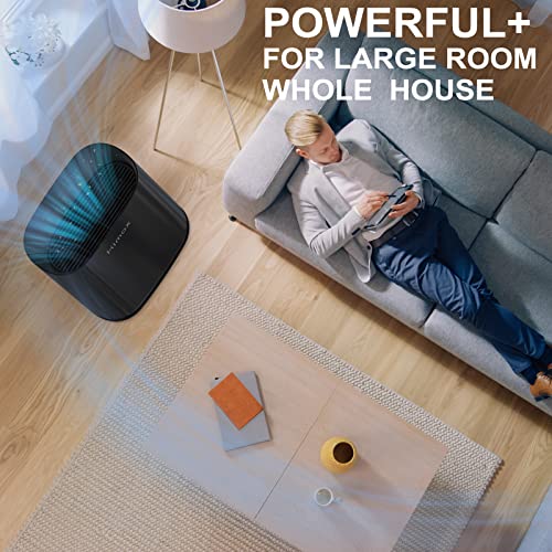 HIMOX Air Purifier Large Room for Home Allergies Pet Dander, Medical Grade H13 True HEPA Filter, Ultra Quiet Sleep Mode, Remove 99.97% Dust Mold Pollen for Bedroom Office