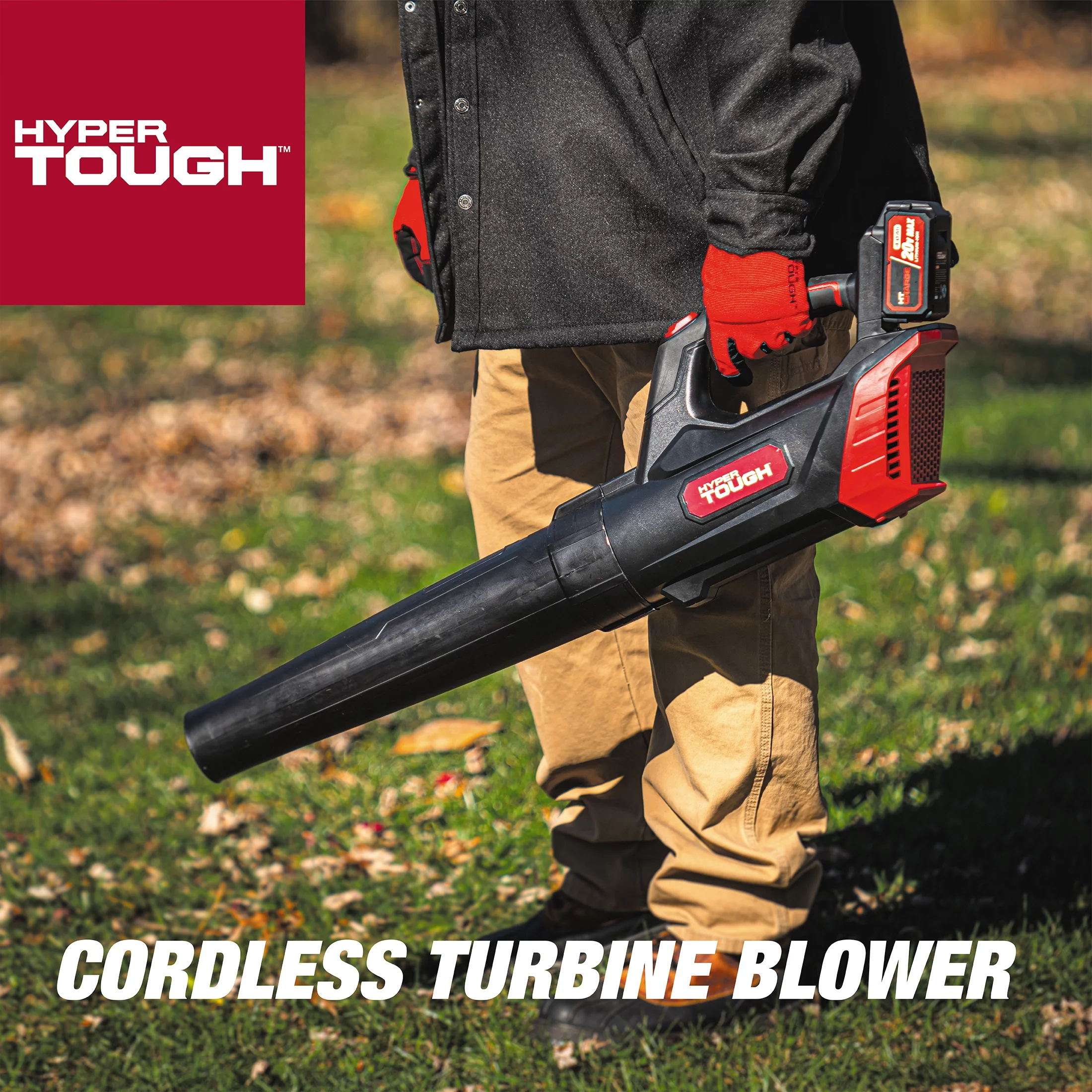 Hyper Tough 20V Max 90 mph 372 CFM 20V 4.0Ah Cordless Handheld Blower
