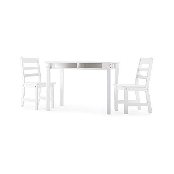 Lipper Childrens Rectangular Table and 2 Chairs Set, Walnut