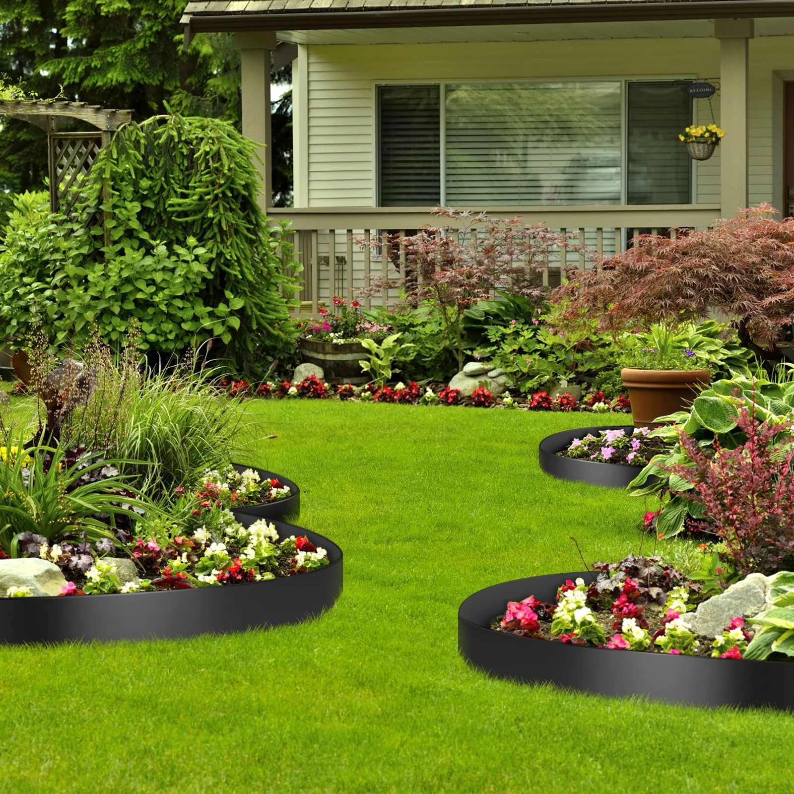 BENTISM Landscape Edging Terrace Board 40 ft Length 10 inch Depth Lawn Garden - Curated Treasures Market