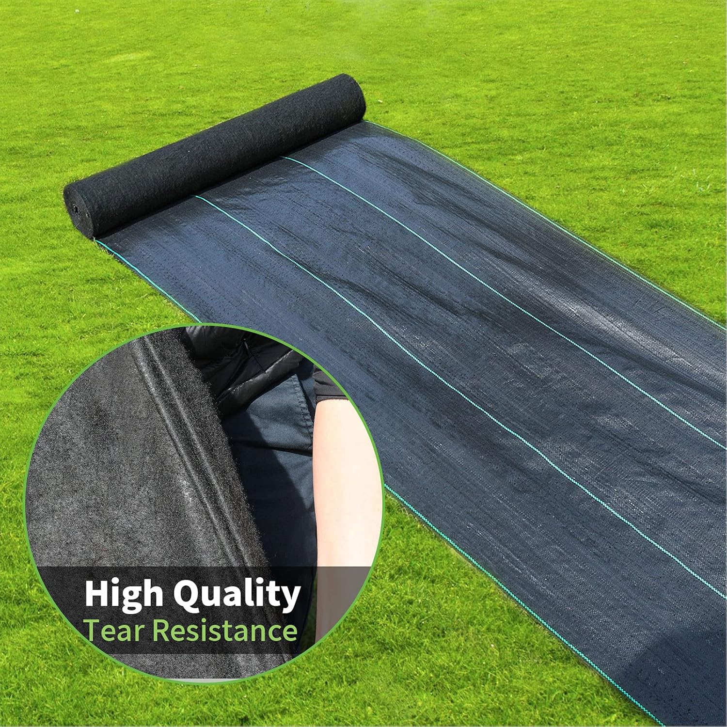 GDNaid 3ft x 300ft Weed Barrier Landscape Fabric 3.2oz Woven Heavy Duty Garden Ground Cover 3-Foot by 300-Foot