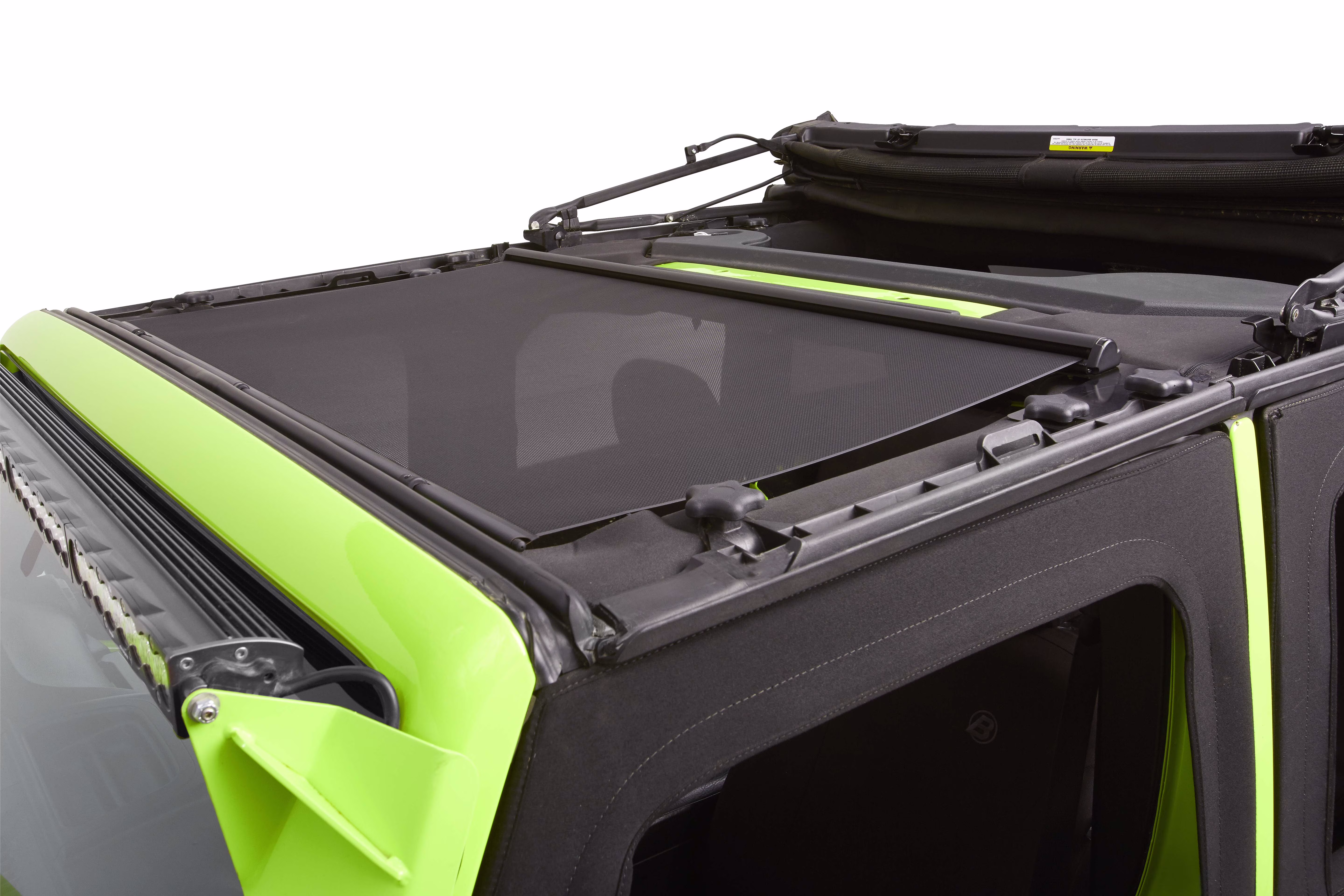 Bestop - 52406-11 - Retractable Sunshade Fits select: 2015-2018 JEEP WRANGLER UNLIMITED, 2012-2014 JEEP WRANGLER