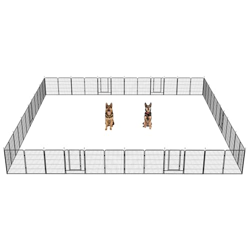 FXW Instant Dog Playpen, Portable Pet Fence for Outdoor, RV Trips, and Camping, 40inch, 16 Panels for Medium and Large Dogs│Patented