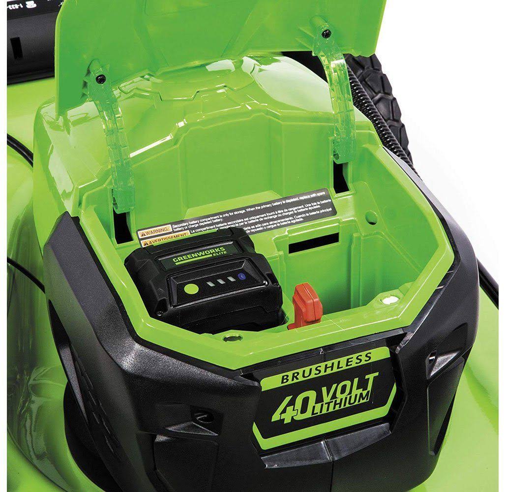 Greenworks M-210 21-Inch 40V Brushless Push Mower, 6Ah Battery u0026 Charger Included