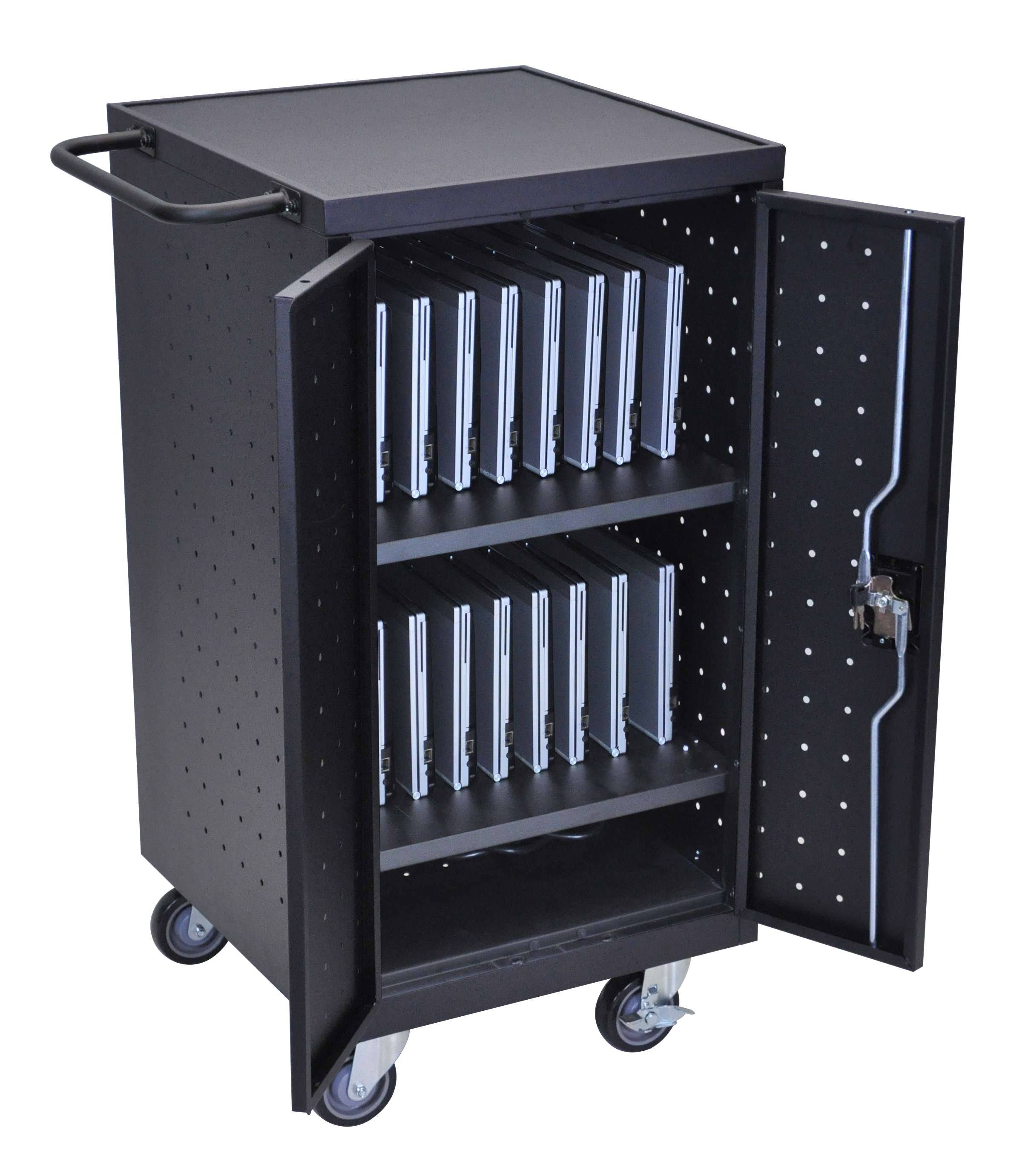Luxor LLTP18-B 18-Laptop / Chromebook Charging Cart