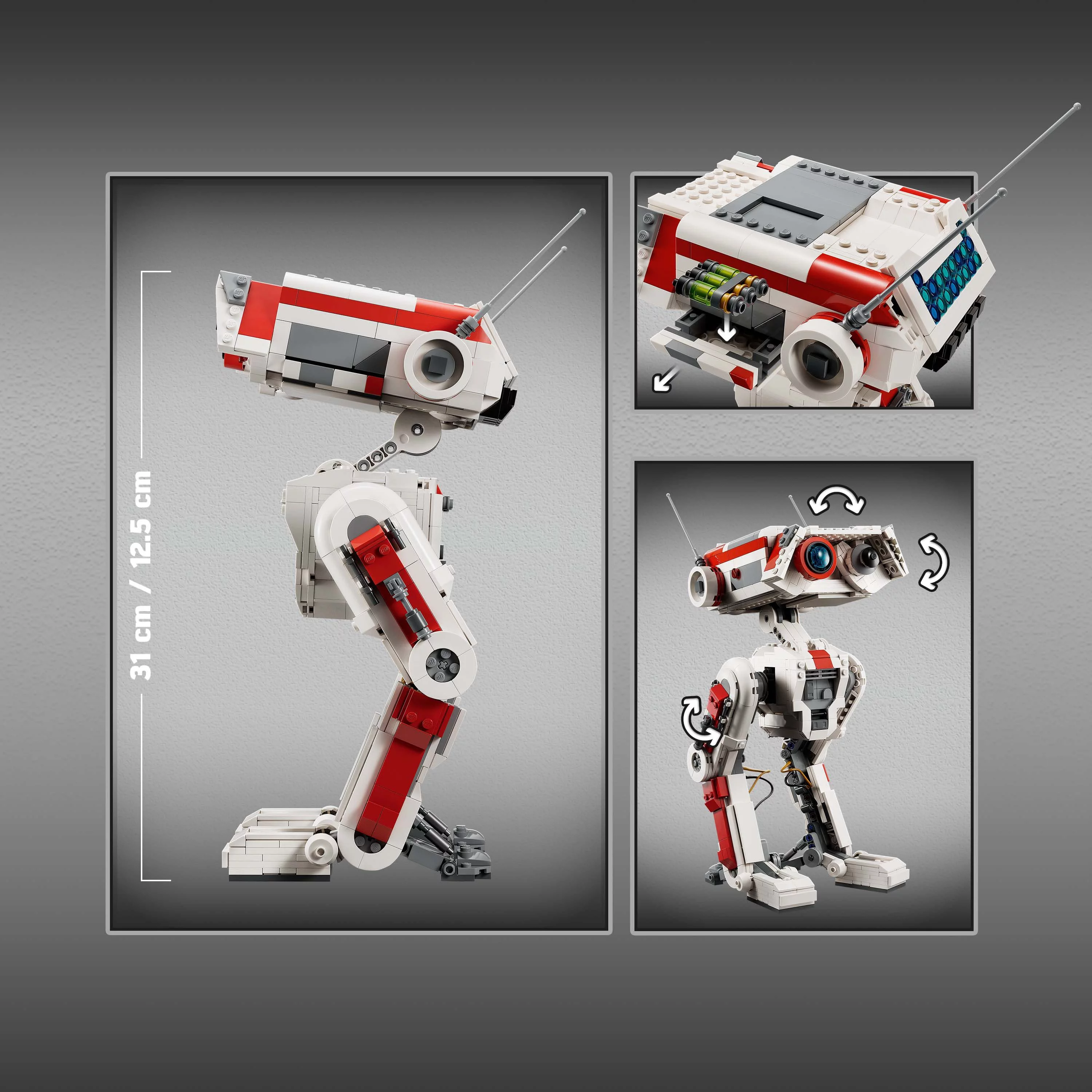 LEGO Star Wars BD-1 75335 Posable Droid Figure Model Building Kit, Room Decoration, Memorabilia Gift Idea for Teenagers from the Jedi: Survivor Video Game