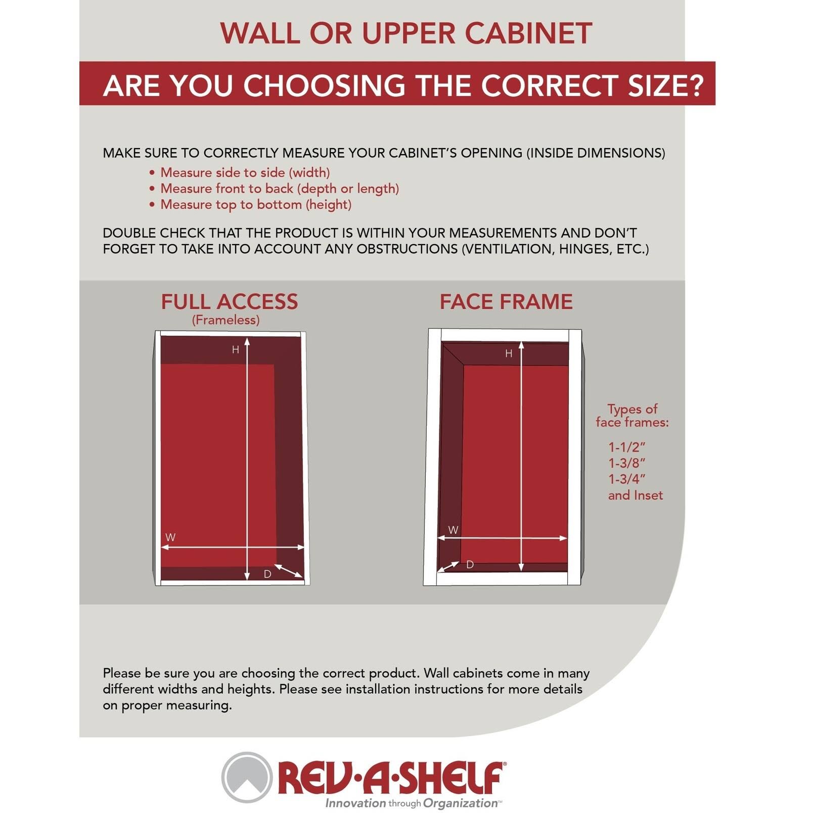 Rev-A-Shelf 9 in Wood Pull Out Wall Organizer w/Soft Close