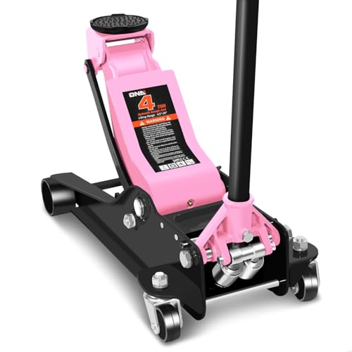 DNA MOTORING Floor Jack 3 Ton (6000 lbs) Capacity, Fast Lift Service Jack Low Profile Steel Heavy Duty Hydraulic Car Jack, Lifting Range 3"-20", Black, TOOLS-00475-BK