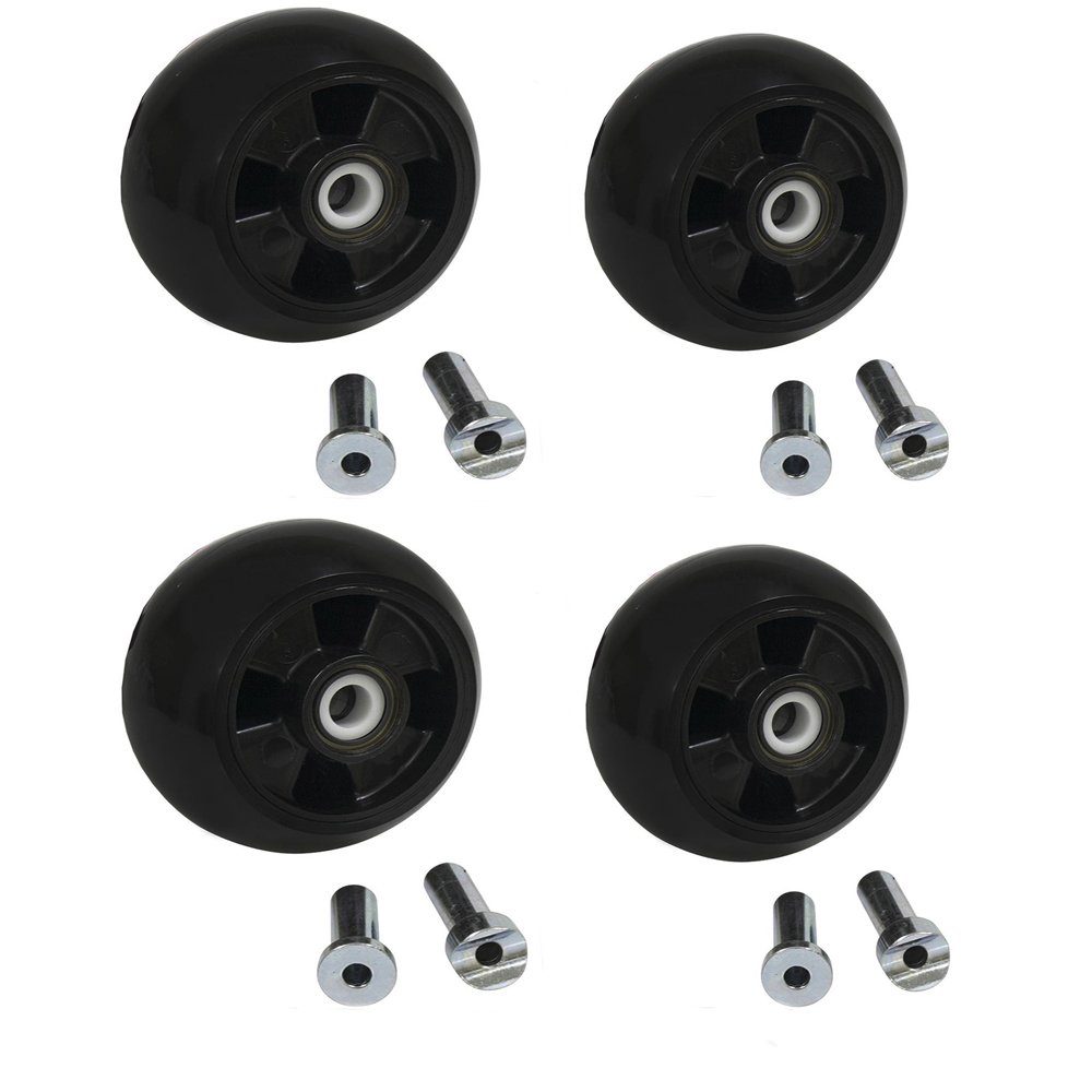 4pk Plastic Deck Wheel Kits Fits John Deere 48" 54" 60" 72" Lawn Mowers AM125172 Pack of 2