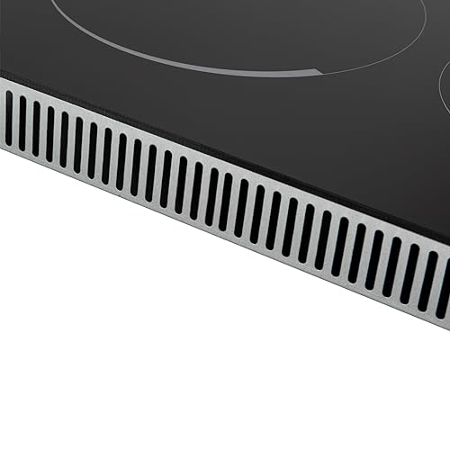 2 Burner Electric Cooktop, 1500W 110V Electric Ceramic Cooktop Built-in Electric Stove Top with 2 Electric Burners, 9 Heating Level and Kid Safety Lock, Sensor Touch Control