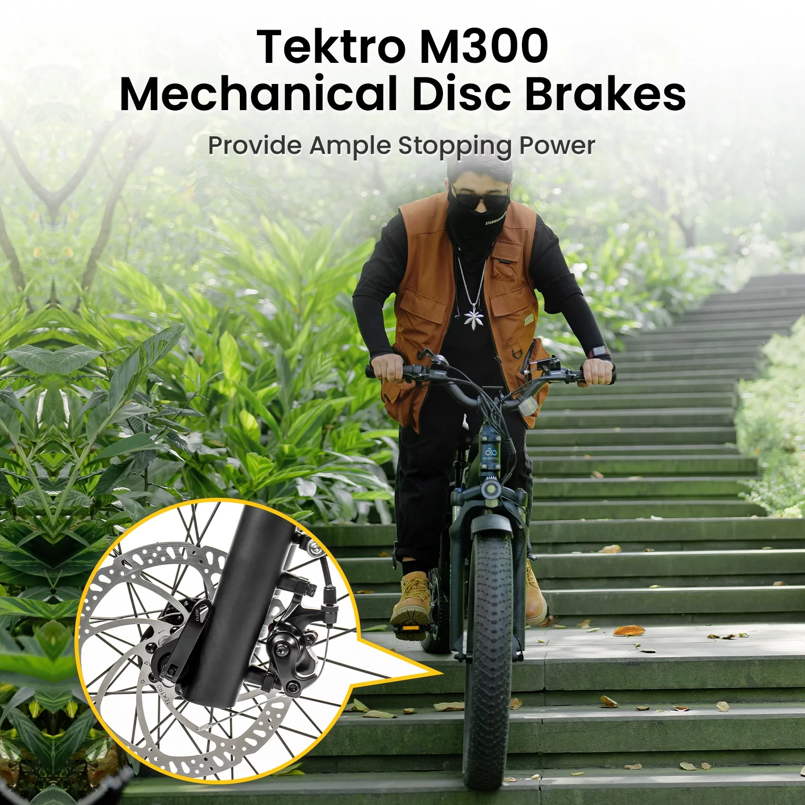 MAGICYCLE Cruiser 750W Electric Bike for Adults 52V 15AH E Bike 26" Fat Tire Electric Bike 7 Speeds Electric Mountain Bike - Curated Treasures Market