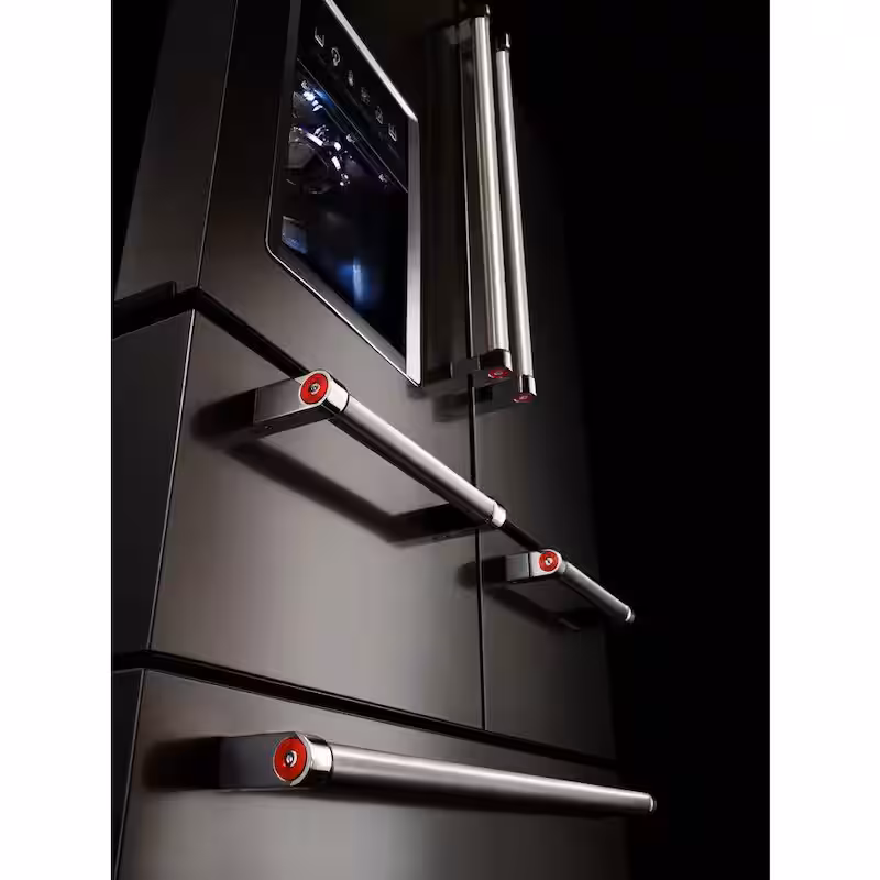 25.8 cu. ft. French Door Refrigerator in Black Stainless with Platinum Interior
