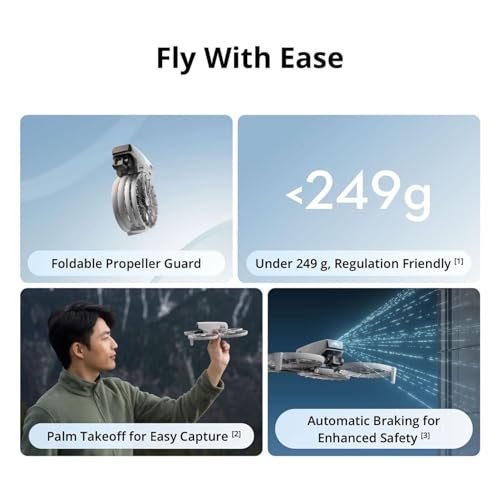 DJI Flip Fly More Combo With RC 2 Screen Remote Controller, Drone With 4K UHD Camera for Adults, Palm Takeoff, Auto Return, Intelligent Flight, 3 Batteries for 93-Min Flight Time, Gray