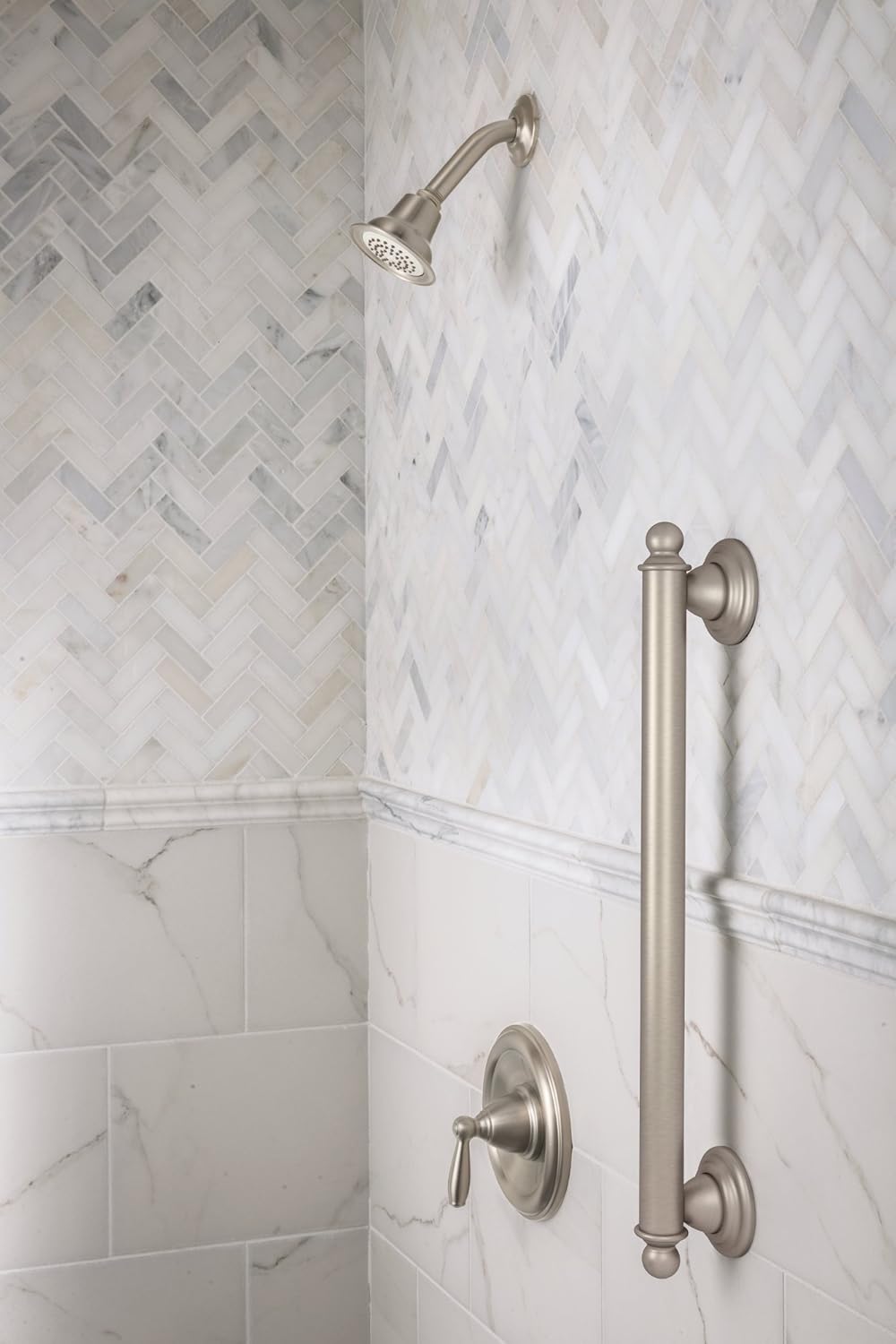 Moen T2151BN Brantford Posi-Temp Pressure Balancing Traditional Tub and Shower Valve Trim Kit Valve Required, Brushed Nickel Pack of 2