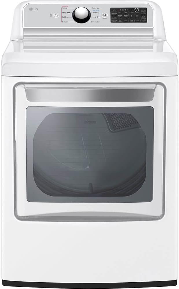 LG DLE7400W 7.3 Cu. Ft. Rear Control White Dryer with EasyLoad Door