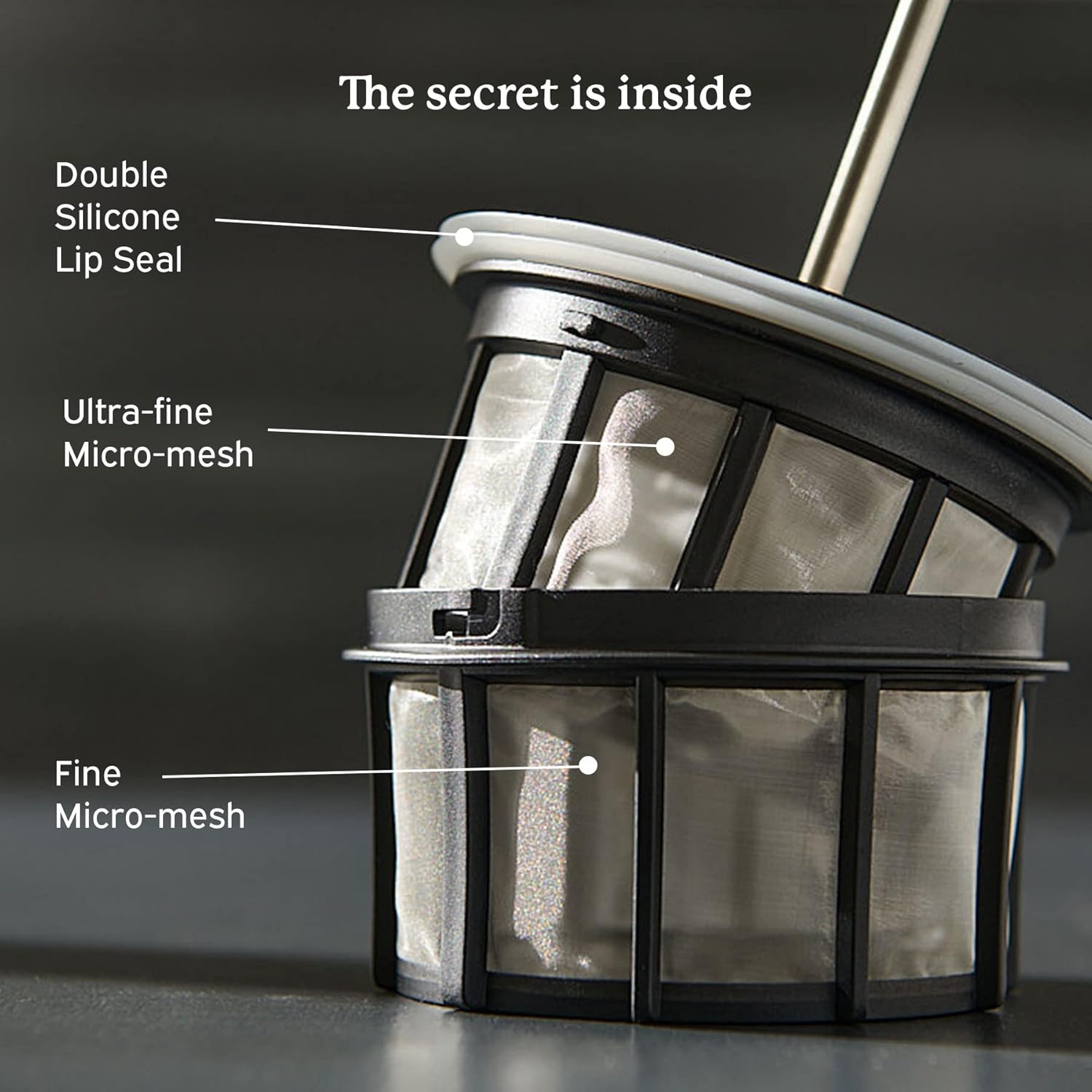 ESPRO - P7 French Press - Double Walled Stainless Steel Insulated Coffee and Tea Maker with Micro-Filter - Keep Drinks Hotter for Longer (Matte Black, 32 Oz) Coffee Paper Filters (100 Count)