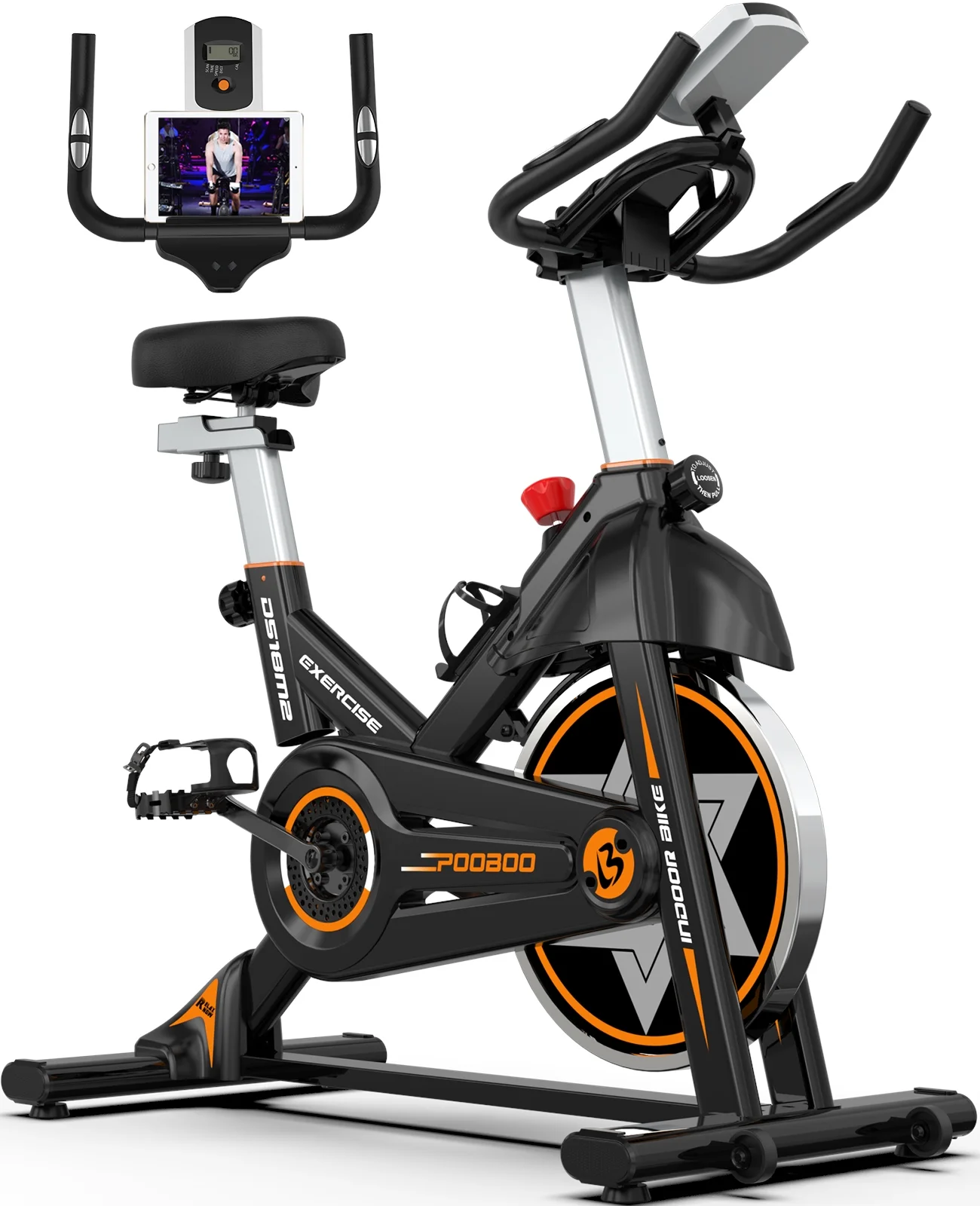 Pooboo Indoor Cycling Bike Exercise Bikes Stationary Magnetic Resistance for Home Cardio Workout Machine 350lb Flywheel 35lbs