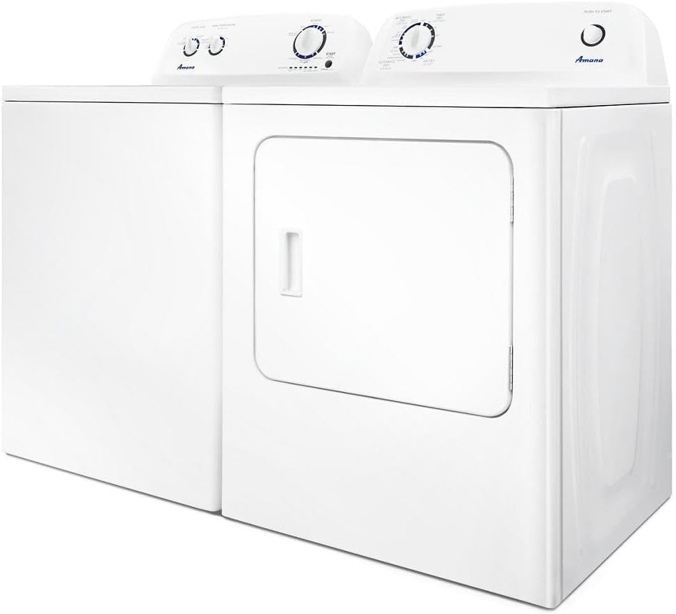 AMANA NED4655EW 6.5 cu. ft. Front Load Electric Dryer with 11 Drying Cycles, White